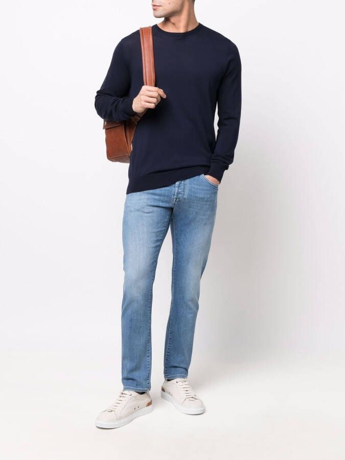 Ballantyne Trui met ronde hals Blauw