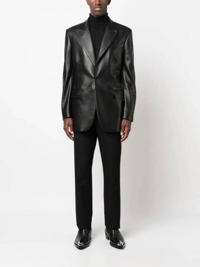 Bally Blazer met enkele rij knopen Zwart
