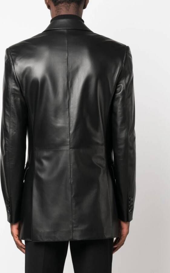 Bally Blazer met enkele rij knopen Zwart