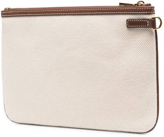 Bally Certhe clutch met logoprint Beige