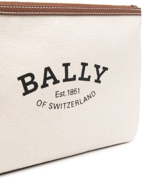 Bally Certhe clutch met logoprint Beige