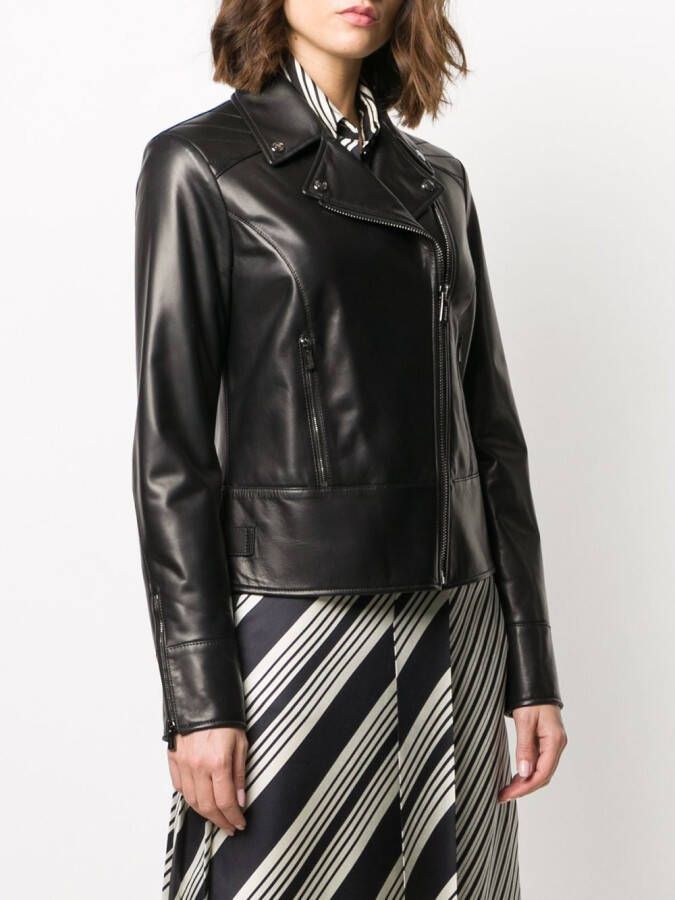 Bally Getailleerd bikerjack Zwart