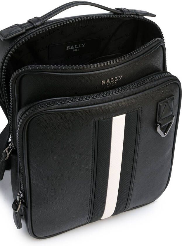 Bally Mackao leren crossbodytas Zwart