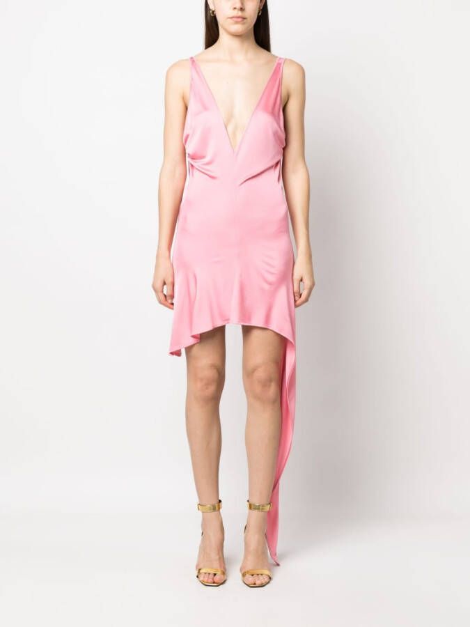 Bally Midi-jurk met V-hals Roze