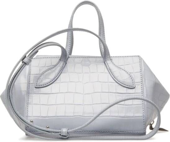 Bally Space schoudertas met krokodillenleer-reliëf Grijs