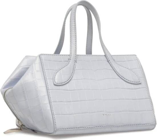 Bally Space schoudertas met krokodillenleer-reliëf Grijs