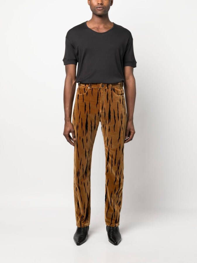 Bally Broek met tijgerprint Bruin