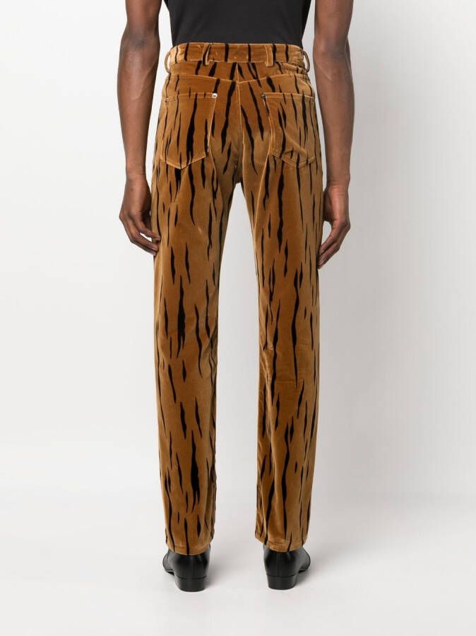 Bally Broek met tijgerprint Bruin