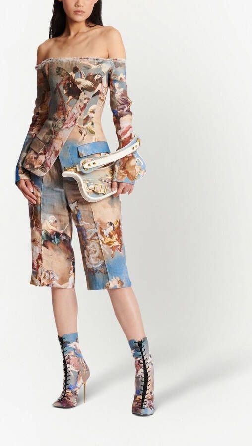 Balmain Shorts met abstracte print Veelkleurig