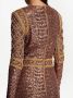 Balmain all-over embroidered short dress Goud - Thumbnail 4