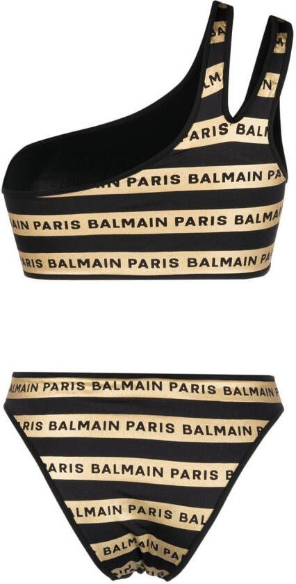 Balmain Asymmetrische bikinitop Zwart