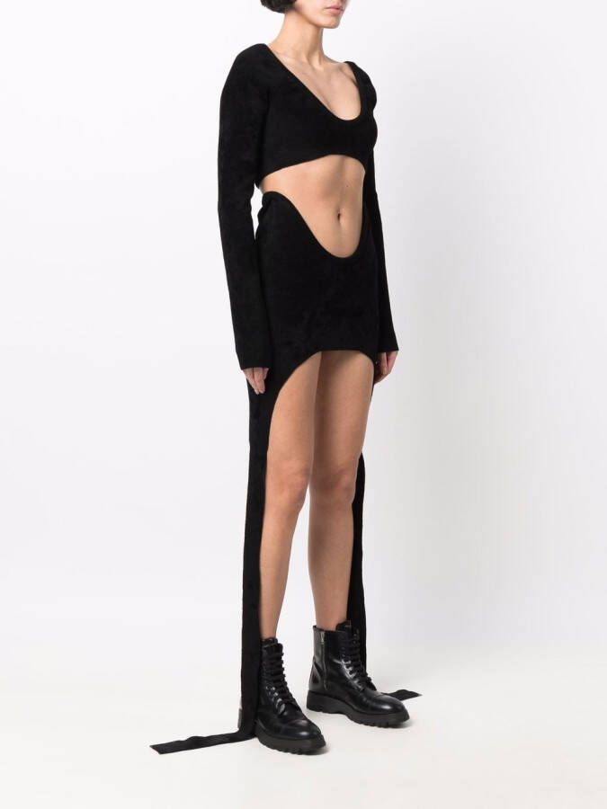 Balmain Asymmetrische mini-rok Zwart