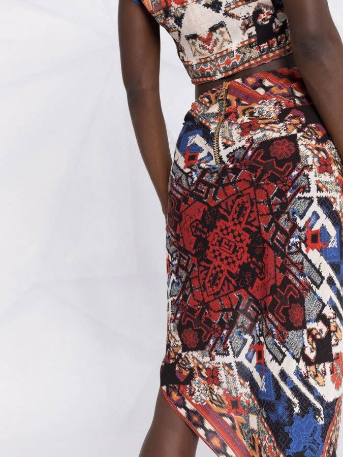 Balmain Asymmetrische rok Zwart