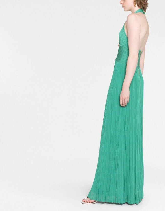 Balmain Avondjurk met halternek Groen