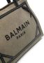 Balmain B-Army 42 canvas tote bag with leather details Green Dames - Thumbnail 10