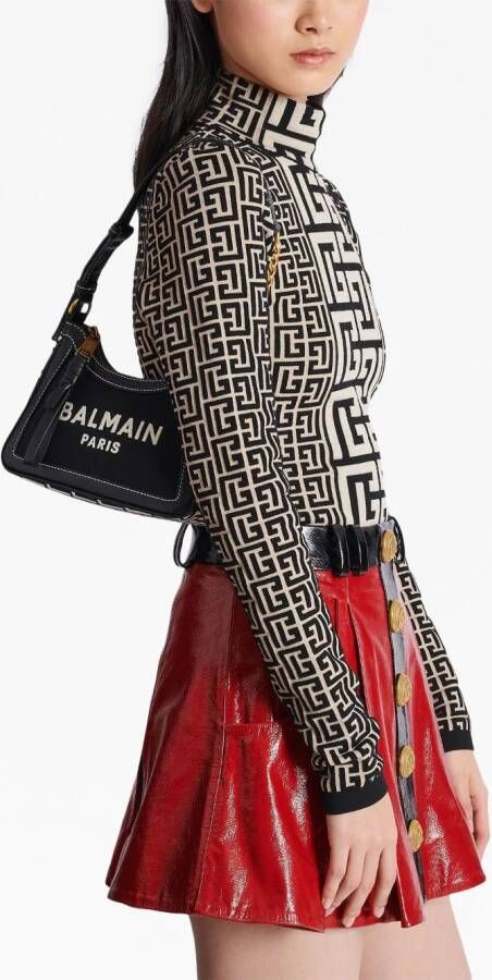Balmain B-Army schoudertas Zwart