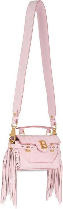 Balmain B-Buzz 19 schoudertas met franje Roze