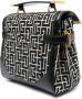 Balmain Bicolor jacquard B-Buzz 23 tas met zwart leren paneel Black Dames - Thumbnail 3