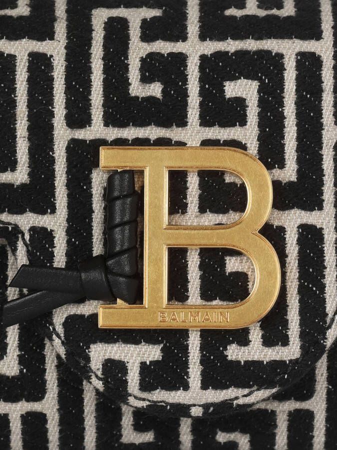 Balmain Crossbodytas met monogram jacquard Zwart
