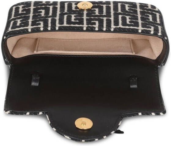 Balmain Crossbodytas met monogram jacquard Zwart