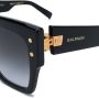 Balmain B-II zonnebril met vierkant montuur Zwart - Thumbnail 2