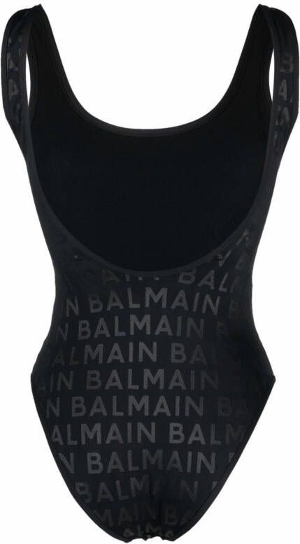 Balmain Badpak met logoprint Zwart