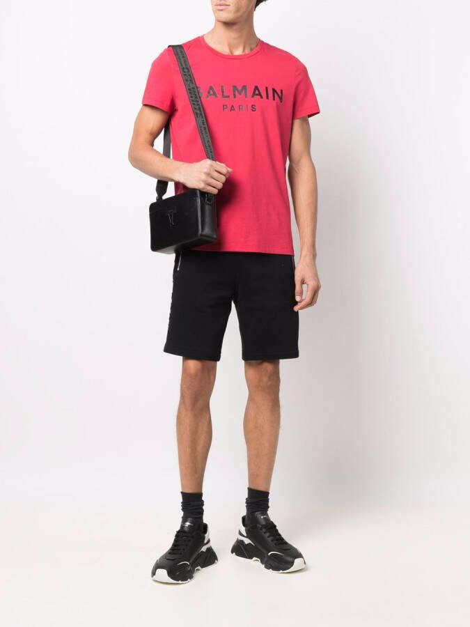 Balmain Bermuda shorts met logo-reliëf Zwart