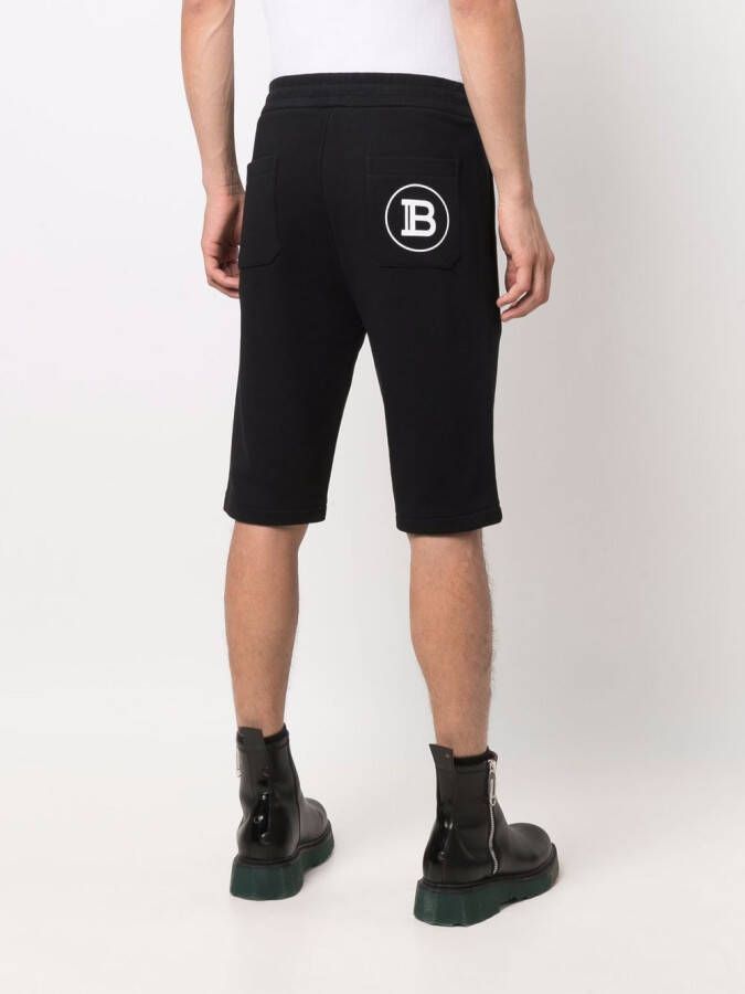 Balmain Bermuda shorts met print Zwart