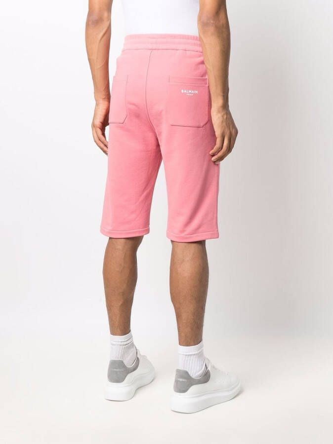 Balmain Bermuda shorts met trekkoord Roze