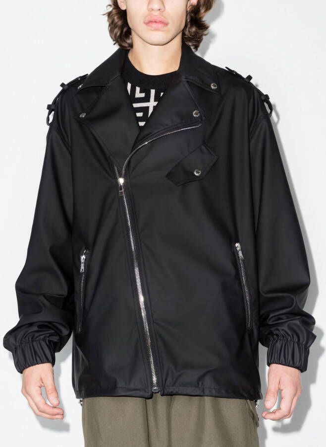 Balmain Bikerjack met logoprint Zwart