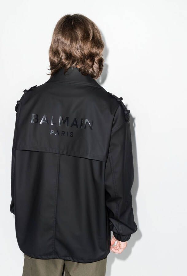 Balmain Bikerjack met logoprint Zwart