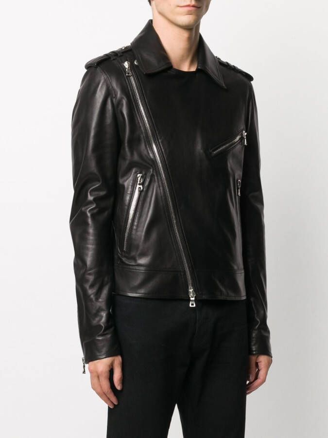 Balmain Bikerjack met rits Zwart