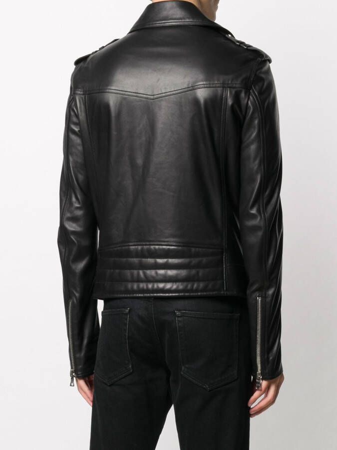 Balmain Bikerjack met rits Zwart
