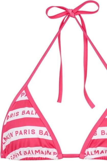 Balmain Bikini met logoprint Roze