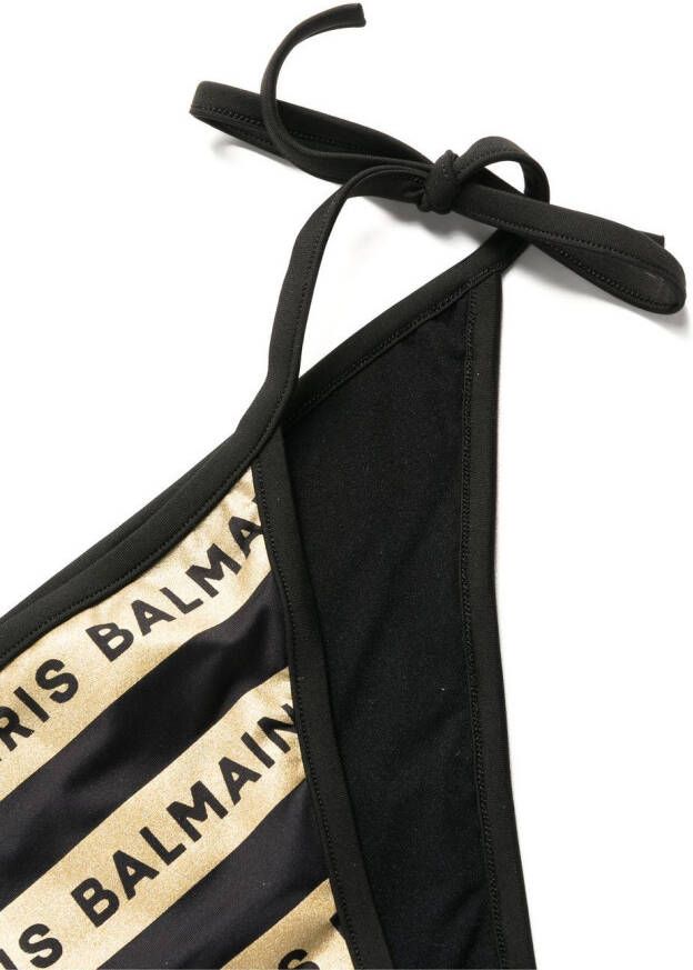 Balmain Bikini met logoprint Zwart