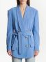 Balmain Crepe jacket with shawl collar Blauw Dames - Thumbnail 5