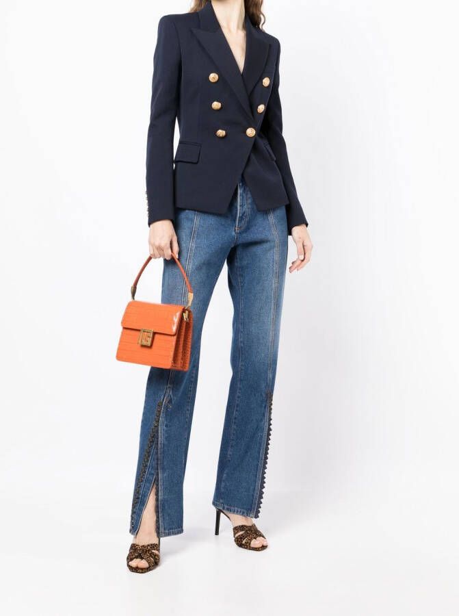Balmain Blazer met dubbele rij knopen Blauw