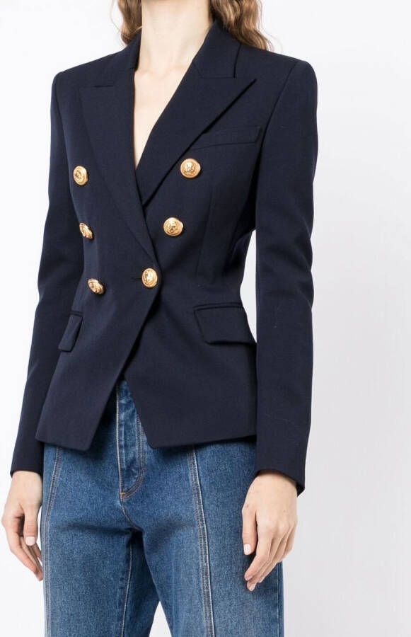 Balmain Blazer met dubbele rij knopen Blauw