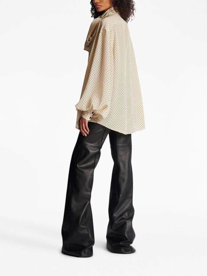 Balmain Blouse met strik Beige