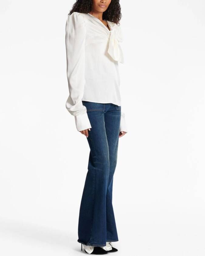 Balmain Blouse met strikdetail Wit