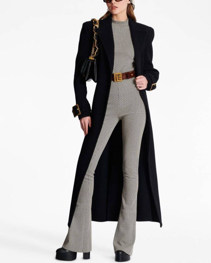 Balmain Broek met jacquard Grijs