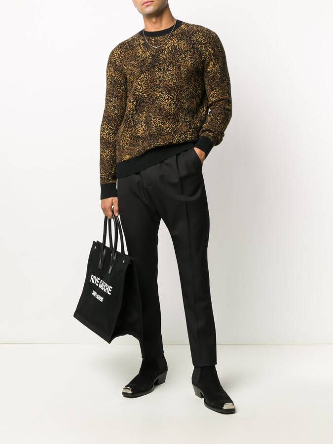 Balmain Broek met verlaagd kruis Zwart