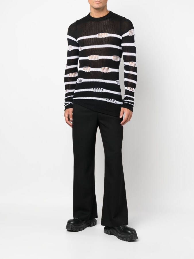 Balmain Broek met wijde pijpen Zwart