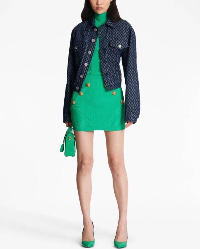 Balmain Fijngebreide rok Groen