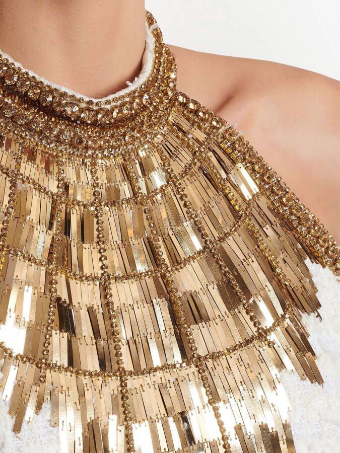 Balmain Cropped haltertop Wit