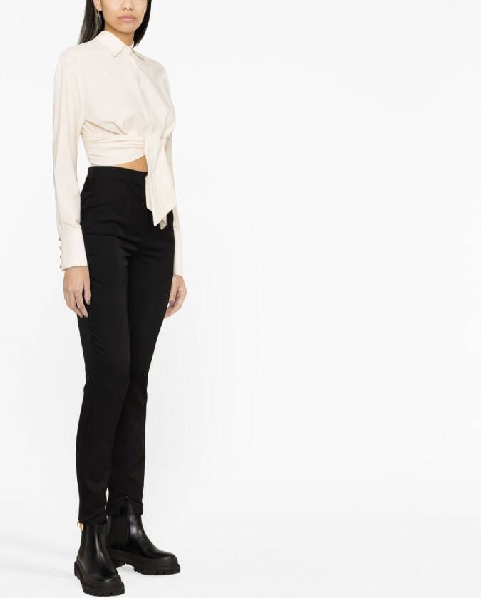 Balmain Cropped shirt Beige