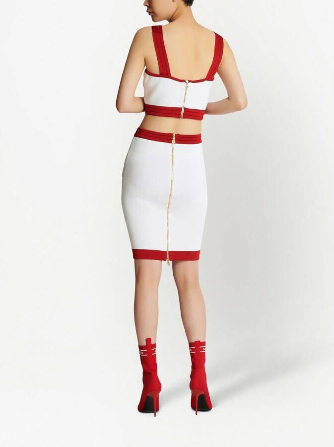Balmain Cropped top Wit