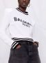 Balmain Sweatshirts Bijgesneden wollen sweatshirt met logo White Black Dames - Thumbnail 7