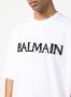 Balmain T-shirt met kristallen logo Wit - Thumbnail 5