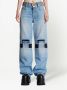 Balmain Wide-leg jeans with technical yoke Blauw Dames - Thumbnail 3